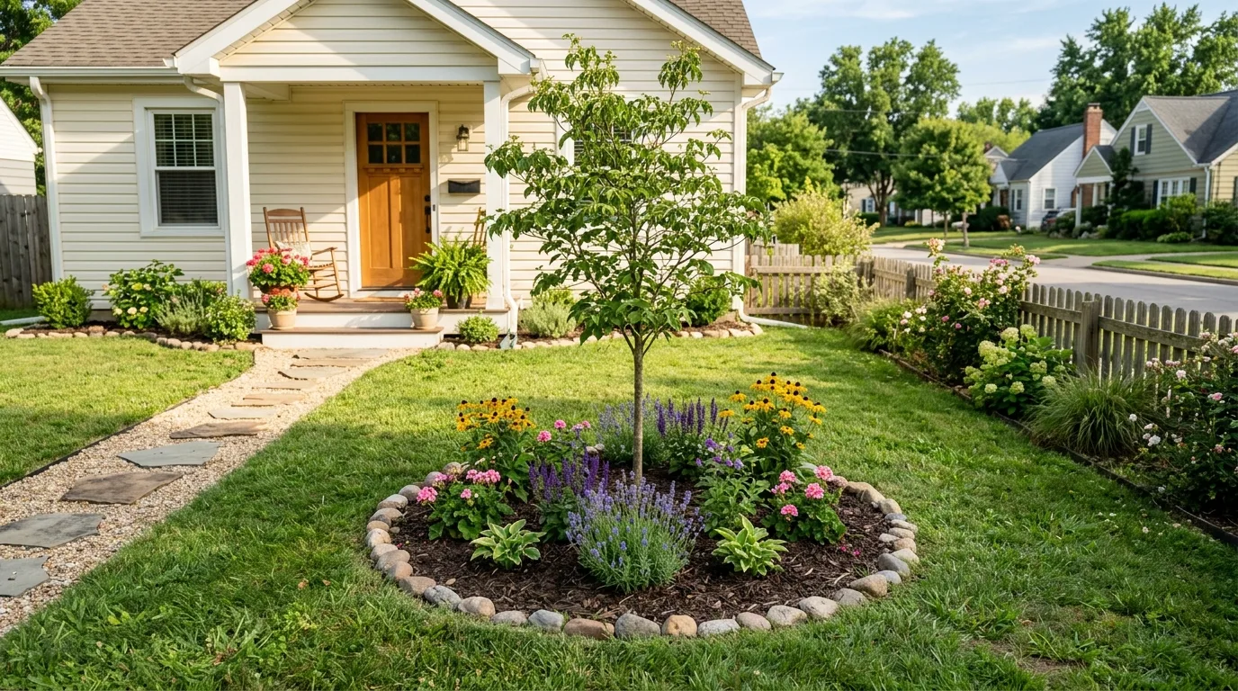 Budget-Friendly Front Bed With Color